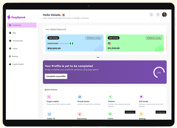 Withdraw money (USD Account)