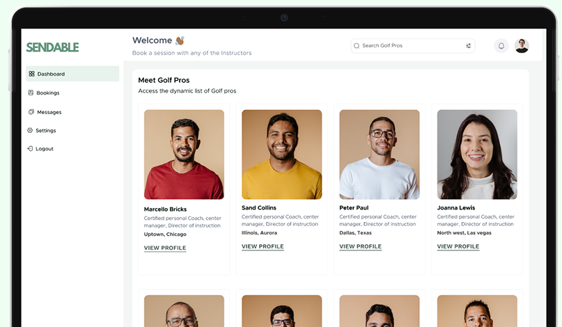 Sendable platform dashboard